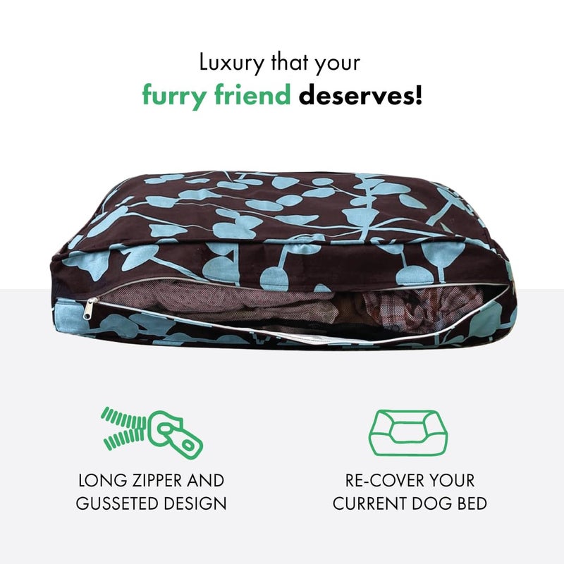 Molly Mutt Huge Dog Bed Cover - Your Hand in Mine Print - Measures 36â€x45â€x5â€™â€™ - 100% Cotton - Durable - Breathable - Sustainable - Machine Washable Dog Bed Cover - Image 5